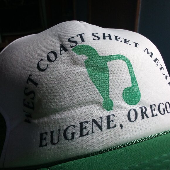 Deadstock Vintage West Coast Sheet Metal Snap Trucker Hat Cap - Picture 2 of 7